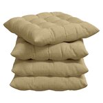 vidaXL Coussins de siège 4 Pièces Vert gris 40 x 40 x 6 cm