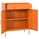 vidaXL Armoire de rangement Orange 80x35x101 5 cm Acier