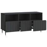vidaXL Meuble TV avec tiroir Noir 102 x 34 5 x 50 cm Bois d'ingénierie