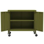 vidaXL Armoire de rangement Vert olive 60x35x56 cm Acier