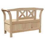 Banc de jardin vidaXL 119x76x44 cm en bois de pin massif