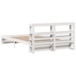 vidaXL Cadre de lit avec tête de lit sans matelas blanc 150x200 cm
