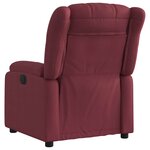 vidaXL Fauteuil inclinable électrique Rouge bordeaux Tissu