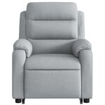 vidaXL Fauteuil inclinable électrique gris clair tissu
