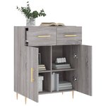 vidaXL Buffet sonoma gris 69 5x34x90 cm bois d'ingénierie