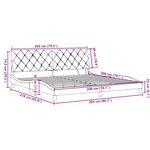 vidaXL Cadre de lit avec LED sans matelas bleu 200x200 cm tissu