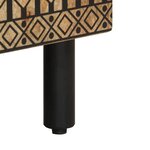 vidaXL Armoire lavabo de salle de bain noir bois massif de manguier