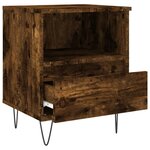 vidaXL Tables de chevet 2 Pièces chêne fumé 40x35x50 cm bois ingénierie