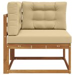 vidaXL Canapé d'angle extérieur Bois d'Acacia Massif Naturel