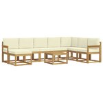 vidaXL Ensemble de canapés d'extérieur 9 pc Blanc et crème