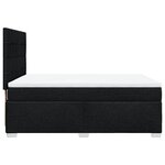 vidaXL Sommier à lattes de lit avec matelas Noir 160x200 cm Tissu