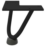vidaXL Pieds en épingle à cheveux pour table basse 4 pièces Noir 10 cm Acier massif