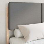 vidaXL Cadre de lit avec tête de lit rembourrée Gris clair