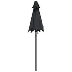 vidaXL Parasol Noir 200x224 cm Aluminium
