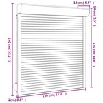 vidaXL Volet roulant aluminium 130x140 cm blanc