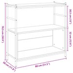 Bibliothèque vidaXL Artisian Chêne 80x30x78 5 cm Bois d'ingénierie