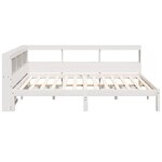 vidaXL Lit bibliothèque sans matelas blanc 120x190 cm bois pin massif