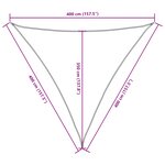 vidaXL Voile de parasol tissu oxford triangulaire 4x4x4 m rouge