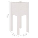 vidaXL Jardinière d'extérieur Blanc 31x31x70 cm Bois de pin massif
