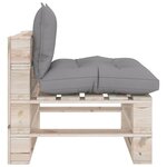 Vidaxl salon de jardin palette 7 pièces avec coussins bois de pin