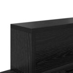 vidaXL Porte-manteau mural avec étagère Chêne noir 100 x 12 x 43 5 cm