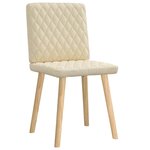 vidaXL Chaises à manger lot de 2 crème tissu