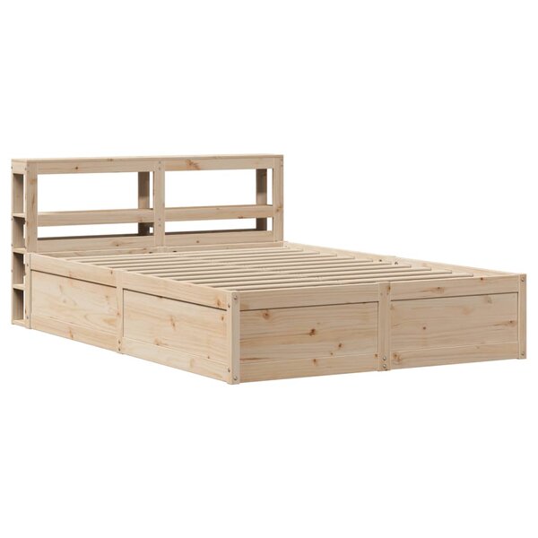 vidaXL Cadre de lit avec tête de lit 120x190 cm bois de pin massif