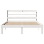 vidaXL Cadre de lit et tête de lit blanc 140x190 cm bois de pin massif