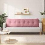 vidaXL Coussin de Dos Rose 180 x 24 x 50 cm Velours