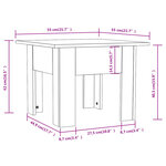 vidaXL Table basse chêne sonoma 55x55x42 cm bois d'ingénierie