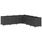 vidaXL Jardinière noir 160x160x53 cm polypropylène