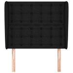 vidaXL Tête de lit avec oreilles Noir 83x23x118/128 cm Tissu