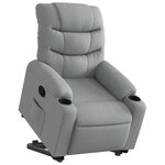 vidaXL Fauteuil inclinable Gris clair Tissu