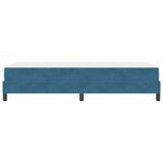 vidaXL Lit à ressorts avec matelas Bleu foncé 100 x 220 cm tissu