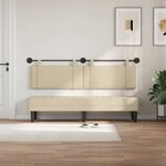 vidaXL Tête de lit suspendue Avec lumière LED Crème Tissu
