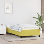 vidaXL Cadre de lit Vert 90x190 cm Tissu