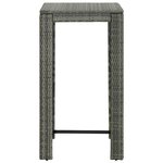 vidaXL Ensemble de bar d'extérieur 5 Pièces coussins Résine tressée Gris
