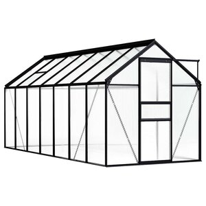 vidaXL Serre Anthracite Aluminium 8 17 m²