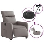 vidaXL Fauteuil inclinable électrique Taupe Tissu