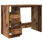 vidaXL Bureau vieux bois 102x50x76 cm bois d'ingénierie