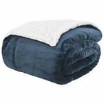 vidaXL plaid Bleu marine 150 x 200 cm 1.64 kg Polaire