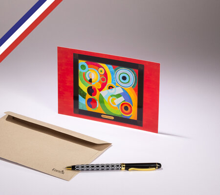 Carte simple art gallery créée et imprimée en france sur papier certifié pefc - joie de vivre de robert delaunay
