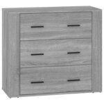 vidaXL Buffets 3 Pièces Sonoma gris Bois d'ingénierie