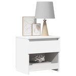 vidaXL Tables de chevet 2 Pièces Blanc 40x30x39 cm Aggloméré