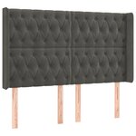 vidaXL Sommier à lattes de lit matelas et LED Gris foncé 140x190 cm