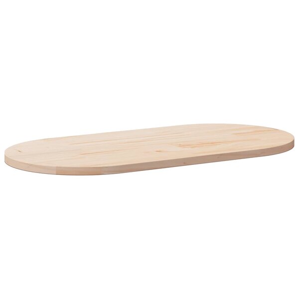 vidaXL Plateau de table 100x50x2 5 cm Bois massif Pin Ovale