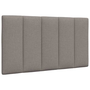 vidaXL Coussin de tête de lit Hanko taupe 90 cm tissu
