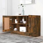 vidaXL Buffet Chêne fumé 120x30 5x70 cm Bois d'ingénierie