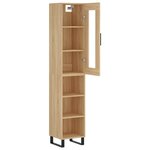 vidaXL Buffet haut Chêne sonoma 34 5x34x180 cm Bois d'ingénierie