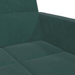 vidaXL Canapé-lit à 2 places avec repose-pied vert foncé velours